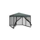 Gazebo Pop Up Marquee 3X3 Wedding Side Mesh Wall Outdoor Gazebos Grey