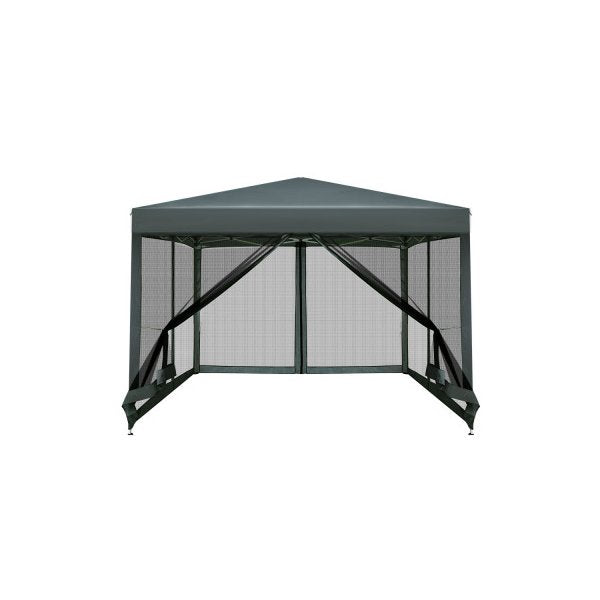 Gazebo Pop Up Marquee 3X3 Wedding Side Mesh Wall Outdoor Gazebos Grey