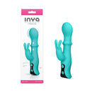 Inya Cyberluxe 18 Cm Rabbit Vibrator With Sliding Ring Shaft Aqua