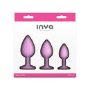 Inya Triple Ace Kit Blush Butt Plugs Set Of 3 Sizes Pink