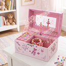 Kids Jewellery Box Organiser for Girls Kids Music Box Princess Pink