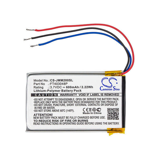 Cameron Sino Cs Jmm200Sl 600Mah Replacement Battery For Jbl
