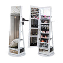 360 Degree Swivel Jewelry Cabinet With Full Length Mirror