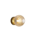 Ip44 Ribbed Optic Glass Wall Light