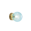 Ip44 Ribbed Optic Glass Wall Light