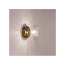 Ip44 Ribbed Optic Glass Wall Light