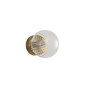 Ip44 Ribbed Optic Glass Wall Light