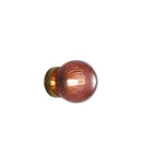 Ip44 Ribbed Optic Glass Wall Light