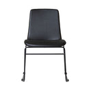 Jenny Visitor Black Pu Fabric Seat Chair