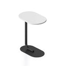 Jerome Side Table 560Mm W X 340Mm D X 600Mm H Natural White Black Base