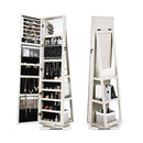 Full Length Mirrored Jewellery Cabinet Rotates 360 Degree