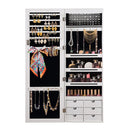 Jewellery Cabinet Full Length White