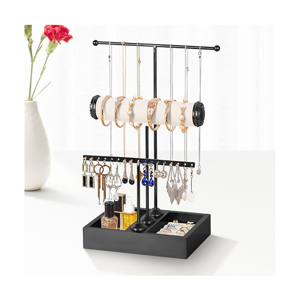 Jewelry Organizer Stand Necklace Holder 3 Tier Tower Rack