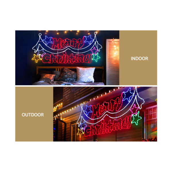 5M Led Merry Christmas Lights Motif Light Outdoor Decorations