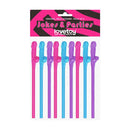 Jokes And Parties Original Willy Straws Coloured Dicky Straws Set