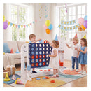 Jumbo Connect Four Game With Ring Toss And 2 Cups Holders