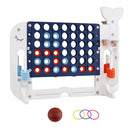 Jumbo Connect Four Game With Ring Toss And 2 Cups Holders