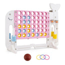 Jumbo Connect Four Game With Ring Toss And 2 Cups Holders