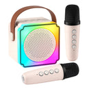 Mini Portable Karaoke Machine for Adults Kids with 2 Wireless Microphones
