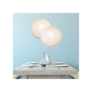 Round White Linen Shade