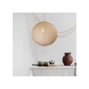 Round Flax White Linen Shade