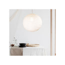 Round Flax White Linen Shade