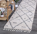 Indigo Drift Cream Grey Tribal Rug