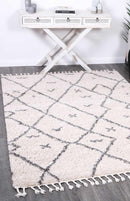 Indigo Drift Cream Grey Tribal Rug