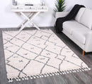 Indigo Drift Cream Grey Tribal Rug