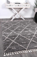 Ivory Drift Grey Cream Tribal Rug