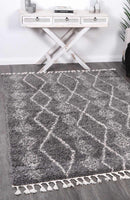 Lagoon Drift Grey Cream Tribal Rug