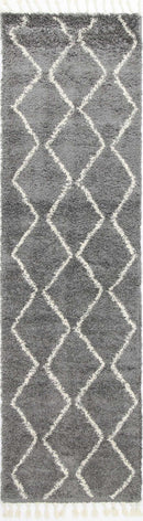 Lunar Drift Grey Tribal Rug