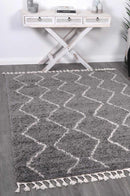 Lunar Drift Grey Tribal Rug