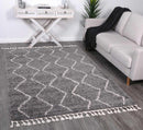 Lunar Drift Grey Tribal Rug