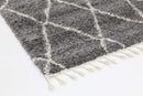 Misty Drift Grey Diamond Tribal Rug