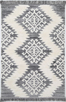 Moonlit Drift Cream Anthracite Tribal Rug