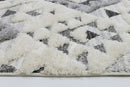 Olive Drift Cream Grey Tribal Diamond Rug