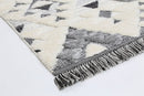 Olive Drift Cream Grey Tribal Diamond Rug