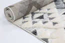 Olive Drift Cream Grey Tribal Diamond Rug