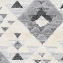 Olive Drift Cream Grey Tribal Diamond Rug