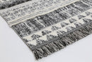 Orchid Drift Cream Anthracite Tribal Rug