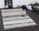 Orchid Drift Cream Anthracite Tribal Rug