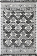 Rosewood Drift Cream Anthracite Tribal Rug