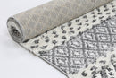 Saffron Drift Cream Anthracite Tribal Rug