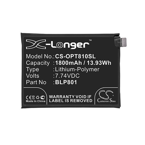 Cameron Sino Cs Opt810Sl 1800Mah Battery For Oneplus Kb2003 Mobile