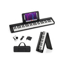 61 Key Folding Piano Keyboard With Full Size Keys And Music Stand