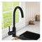 Black Kitchen Sink Mixer Tap Gooseneck Swivel Spout Laundry Sink
