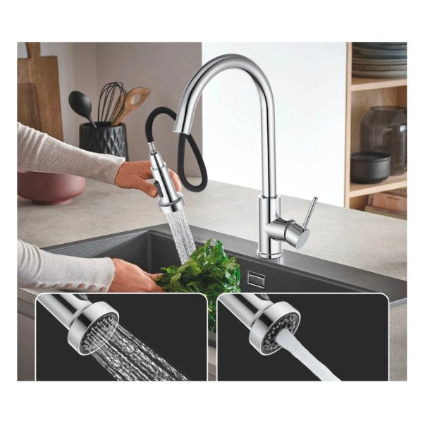 Swivel Kitchen Mixer Tap Pull Out Head Kitchen Faucets