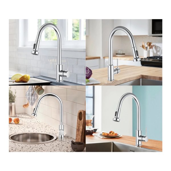 Swivel Kitchen Mixer Tap Pull Out Head Kitchen Faucets