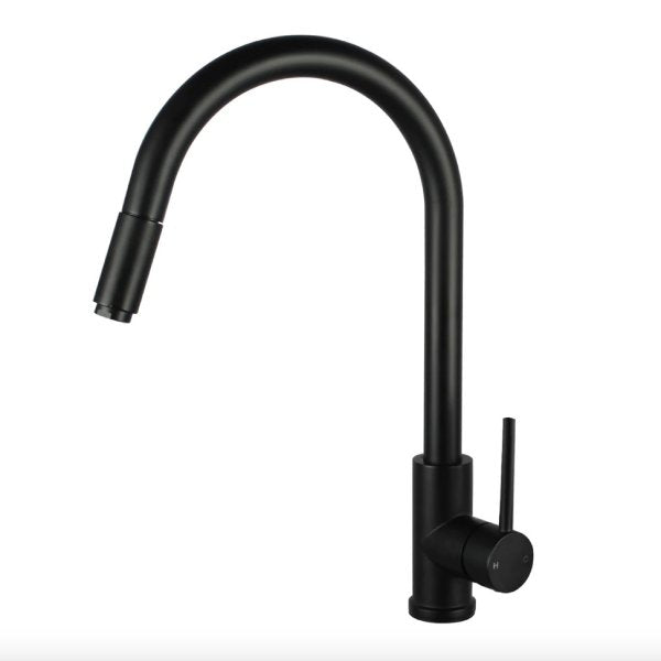 Kitchen Sink Mixer Tap Swivel Gooseneck Pull Out Laundry